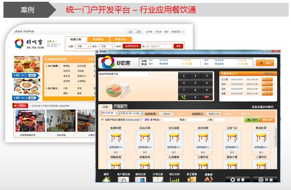 餐饮行业应用--在线订餐订座系统